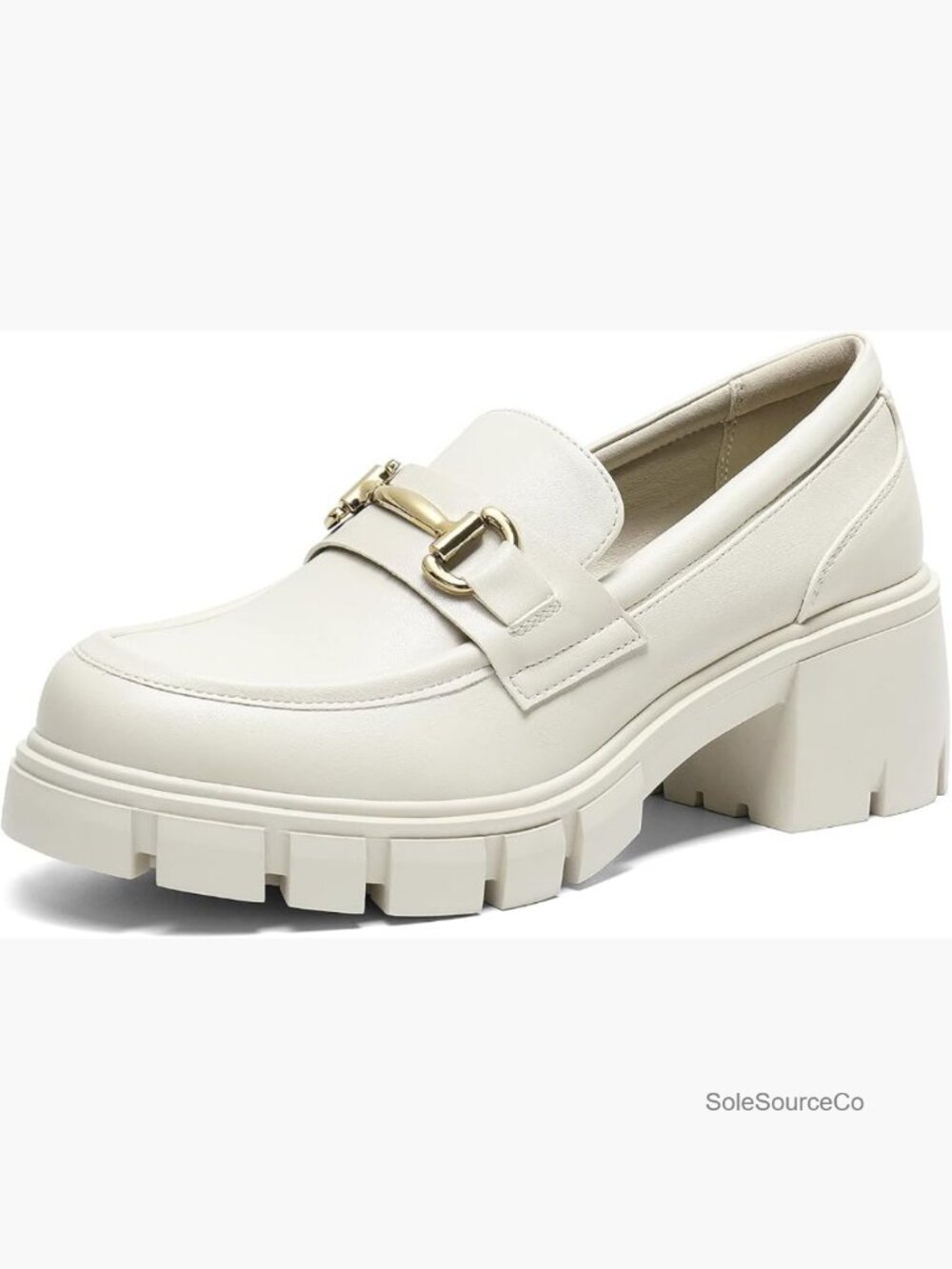 Women Platform Chunky Loafers - Cushioned Slip-On Dress Shoes